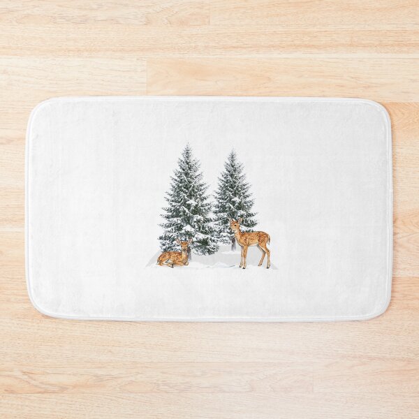 Item preview, CHRISTMAS TREES, WHITE-TAILED DEER,  FIR, PINE, SNOW, WINTER WILDLIFE designed and sold by classic car craze.