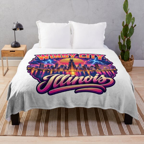 Item preview, Windy City Neon Storm Skyline Illustration designed and sold by Dresut.