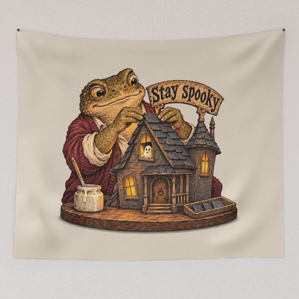 Item preview, Stay Spooky Toad Building Miniature Haunted House designed and sold by MythicCotton.