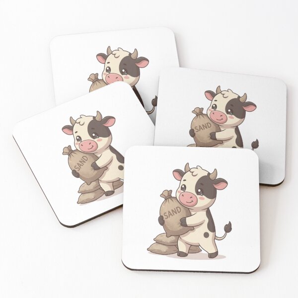 Item preview, Cute Cow Carrying Sand Bag designed and sold by Ella_Sketch.