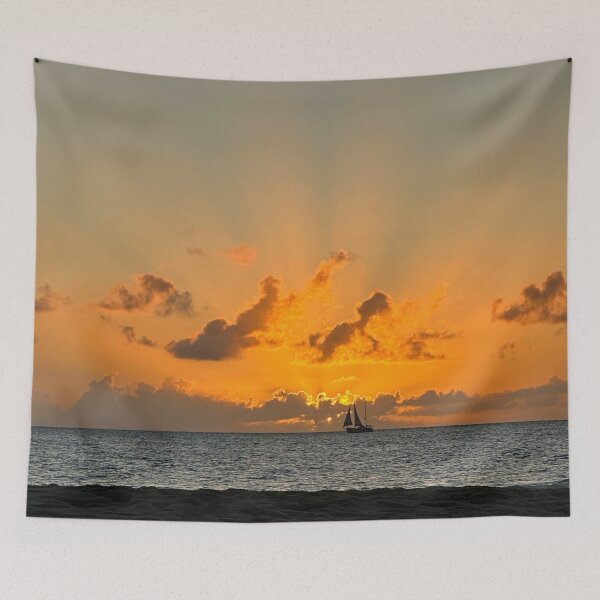 Item preview, Sailing at Sunset St. Maarten designed and sold by PatriciaGeremia.