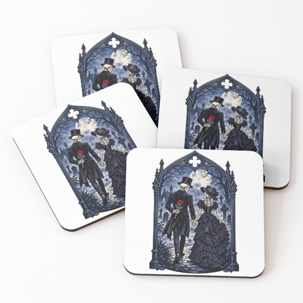 Item preview, Gothic Romance Skeleton Couple Dark Dreamers designed and sold by nortowelcomics.