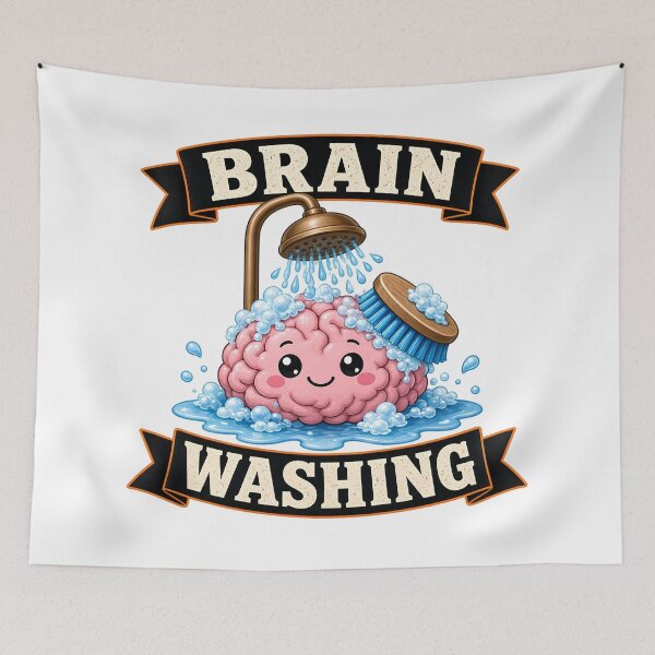 Item preview, Brain Washing Shower Pun Graphic designed and sold by TshirtsOnline-.