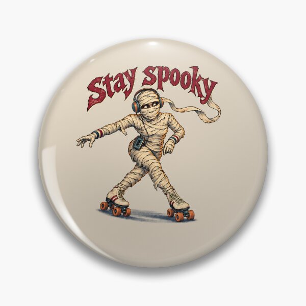 Item preview, Retro Roller Skating Mummy Stay Spooky Halloween designed and sold by MythicCotton.