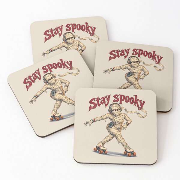 Item preview, Retro Roller Skating Mummy Stay Spooky Halloween designed and sold by MythicCotton.