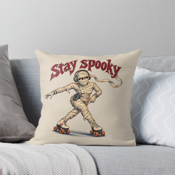 Item preview, Retro Roller Skating Mummy Stay Spooky Halloween designed and sold by MythicCotton.