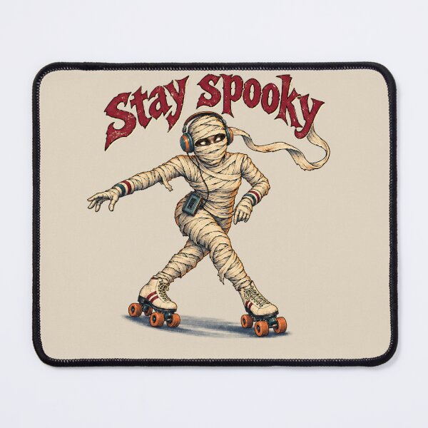 Item preview, Retro Roller Skating Mummy Stay Spooky Halloween designed and sold by MythicCotton.