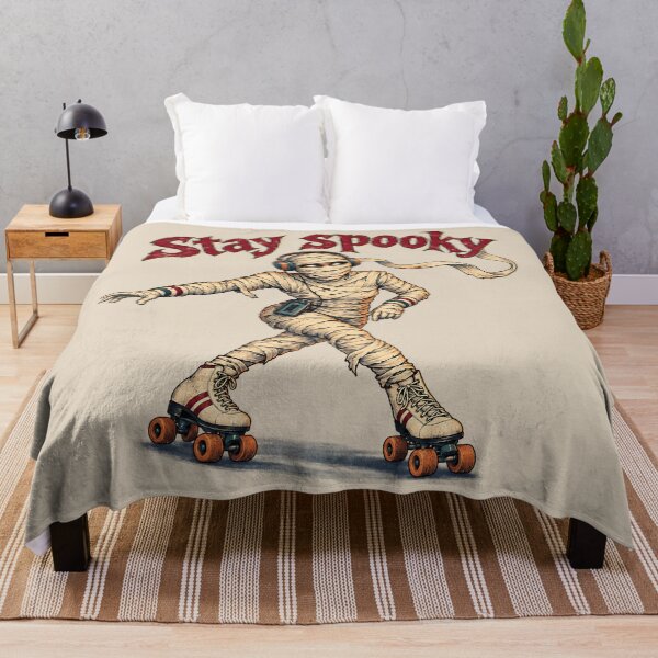 Item preview, Retro Roller Skating Mummy Stay Spooky Halloween designed and sold by MythicCotton.
