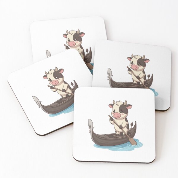 Item preview, Cute Cow Riding Venice Gondola designed and sold by Ella_Sketch.