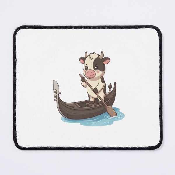Item preview, Cute Cow Riding Venice Gondola designed and sold by Ella_Sketch.