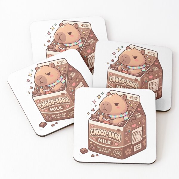 Item preview, Kawaii Capybara Choco-Bara Milk Carton Sticker | Cute Chocolate Y2K Coquette Aesthetic Sticker designed and sold by HOODYBUDSTYLES.