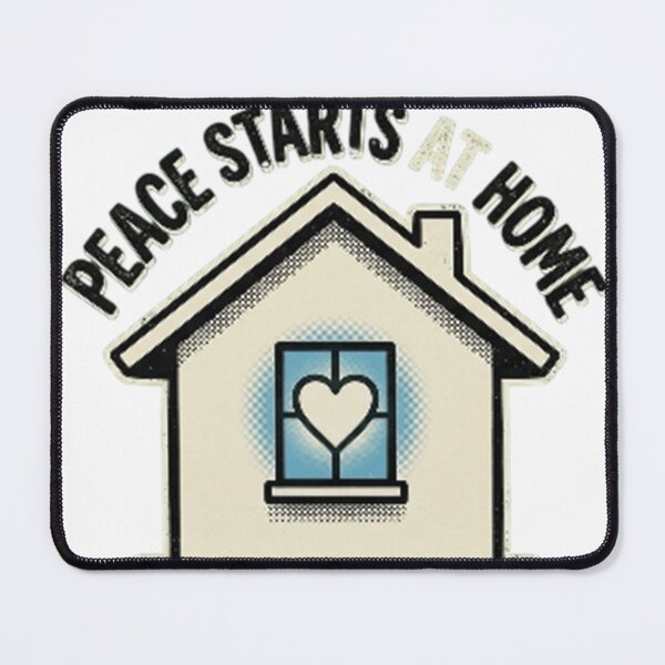 Item preview, Peace Starts at Home – Family Values Quote Design designed and sold by RokomariFabric.