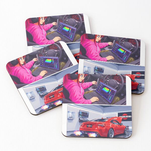 Item preview, JDM Dyno Tune: Anime Mechanic Girl PINK & Red GT86 designed and sold by AKIHABARAMOTORS.