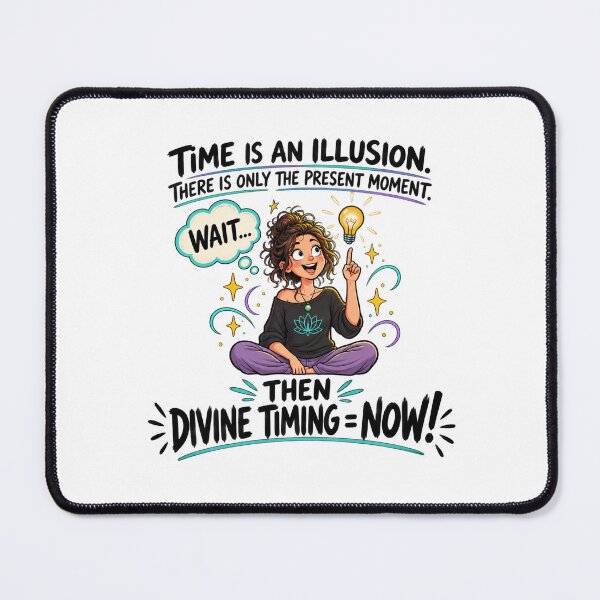 Item preview, Divine Timing Is NOW – Funny Present Moment Spiritual Humor designed and sold by 11-Designs.