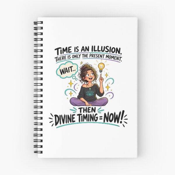 Item preview, Divine Timing Is NOW – Funny Present Moment Spiritual Humor designed and sold by 11-Designs.