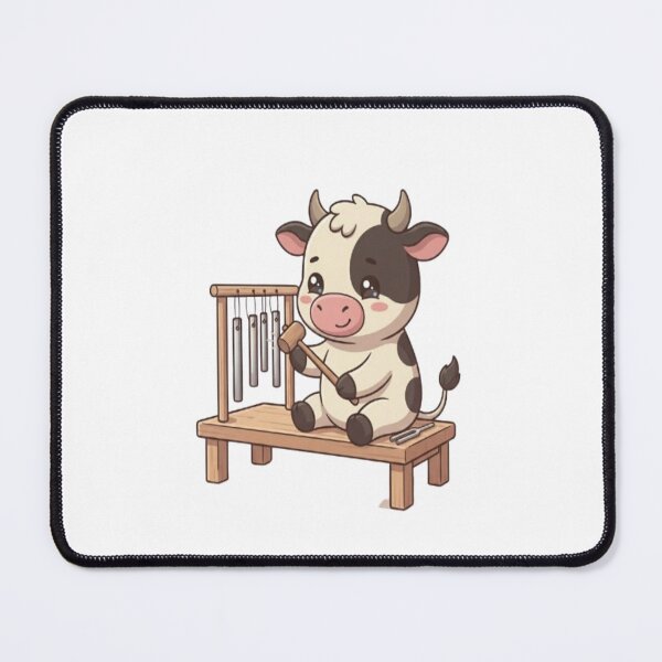 Item preview, Cute Cow Playing Chime Instrument designed and sold by Ella_Sketch.