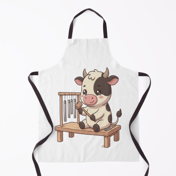 Item preview, Cute Cow Playing Chime Instrument designed and sold by Ella_Sketch.