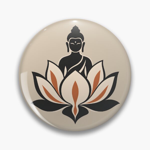 Item preview, Lotus Mind Buddha Meditation Symbol – Minimal Spiritual Art designed and sold by AmiGraph.
