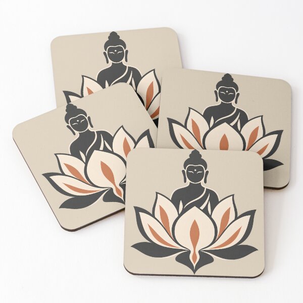 Item preview, Lotus Mind Buddha Meditation Symbol – Minimal Spiritual Art designed and sold by AmiGraph.