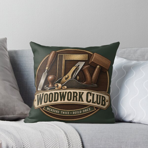 Item preview, Vintage Woodwork Club Carpenter Tools Design designed and sold by Mostafa Studio.