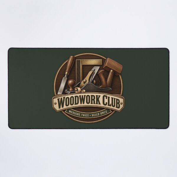 Item preview, Vintage Woodwork Club Carpenter Tools Design designed and sold by Mostafa Studio.