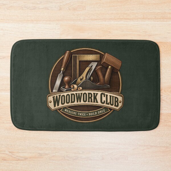 Item preview, Vintage Woodwork Club Carpenter Tools Design designed and sold by Mostafa Studio.