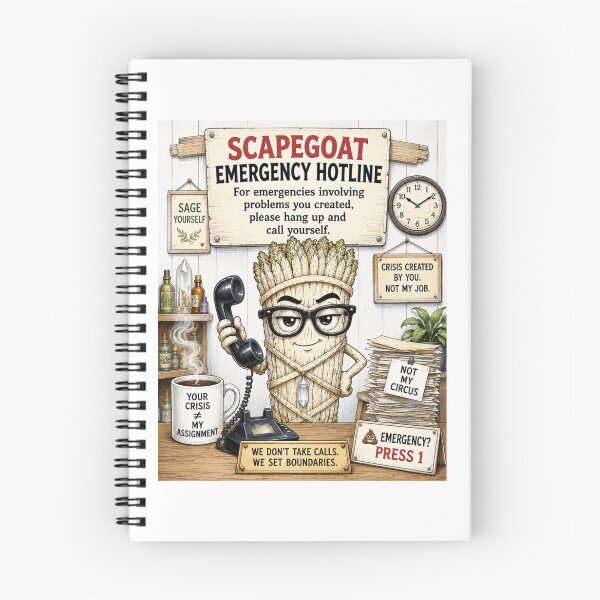Item preview, Scapegoat Emergency Hotline – Smudgy the Sage Funny Boundary Humor designed and sold by 11-Designs.