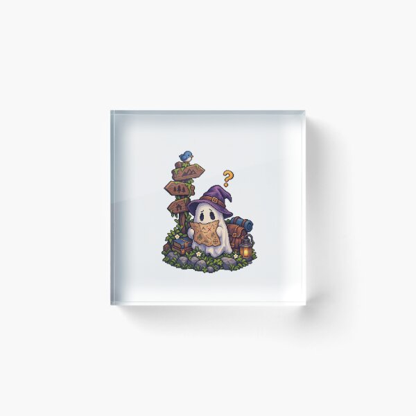 Item preview, Confused Ghost Adventurer – Cute Fantasy Pixel Art designed and sold by Handmade--Heaven.
