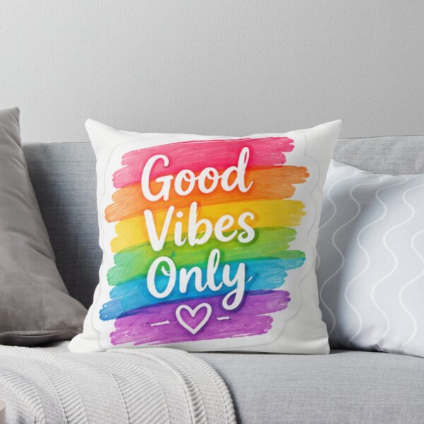 Item preview, Good Vibes Only Colorful Positive Rainbow designed and sold by LearnFunStore.
