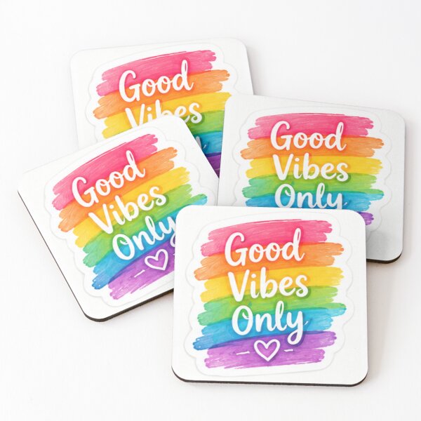 Item preview, Good Vibes Only Colorful Positive Rainbow designed and sold by LearnFunStore.