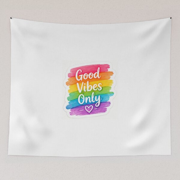 Item preview, Good Vibes Only Colorful Positive Rainbow designed and sold by LearnFunStore.