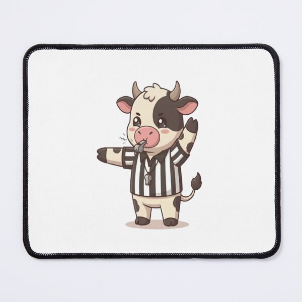 Item preview, Cute Cow Referee Blowing Whistle designed and sold by Ella_Sketch.