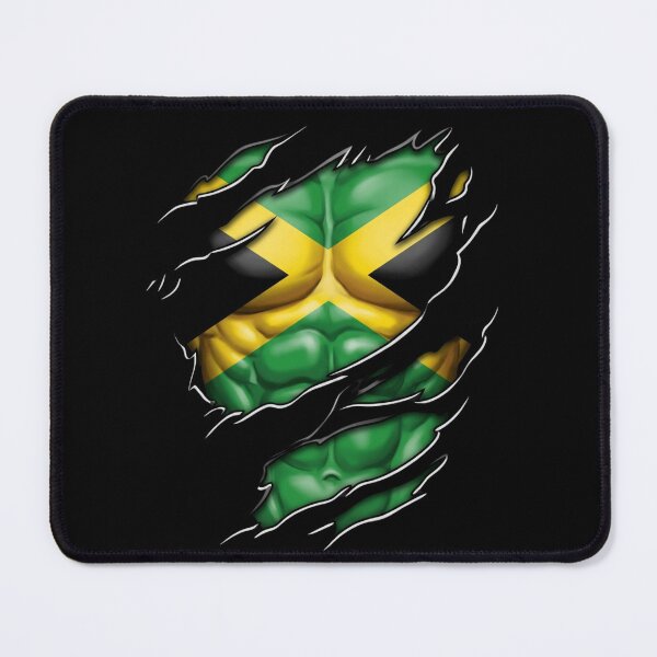 Item preview, Jamaica Flag Ripped Muscles Patriotic Jamaican designed and sold by RastaColors.