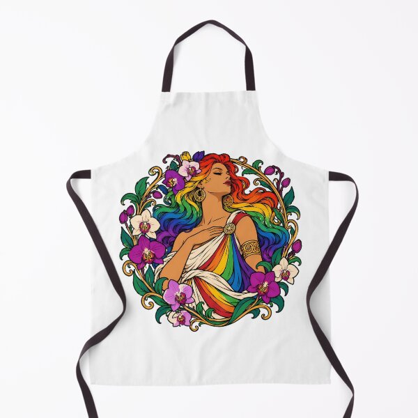 Item preview, Pride Goddess Flowing Orchid Profile LGBTQ Ally designed and sold by nortowelcomics.