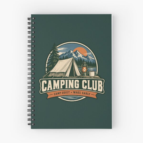 Item preview, Vintage Camping Club Mountain Outdoor Design designed and sold by Mostafa Studio.