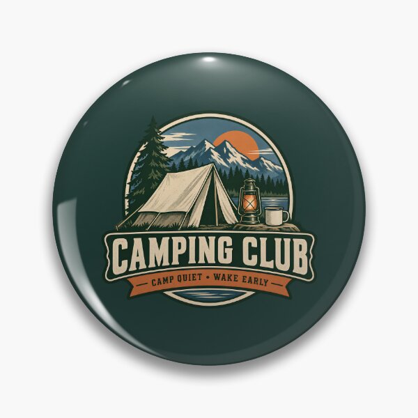 Item preview, Vintage Camping Club Mountain Outdoor Design designed and sold by Mostafa Studio.