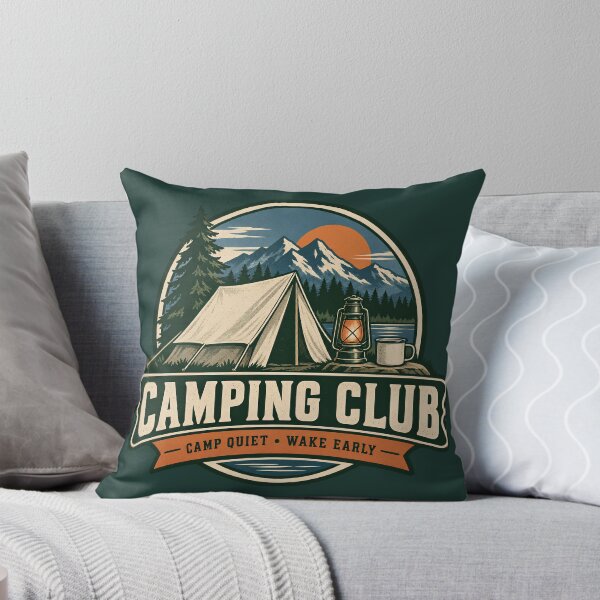 Item preview, Vintage Camping Club Mountain Outdoor Design designed and sold by Mostafa Studio.