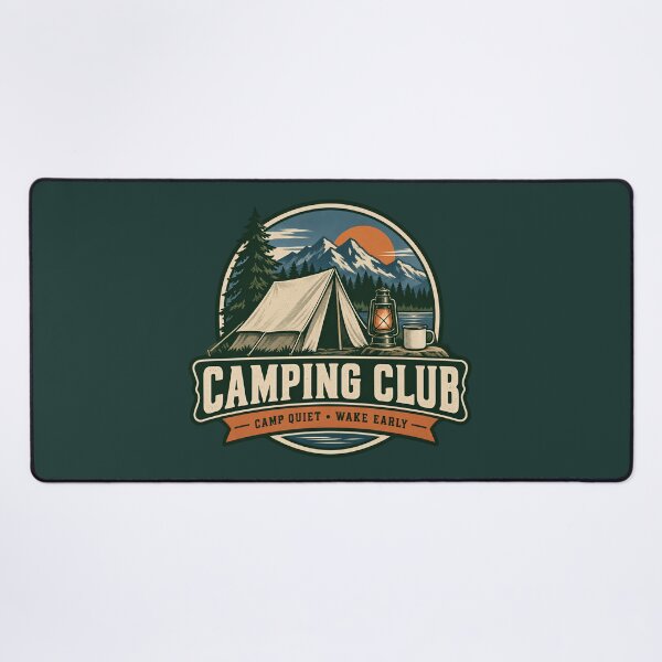 Item preview, Vintage Camping Club Mountain Outdoor Design designed and sold by Mostafa Studio.