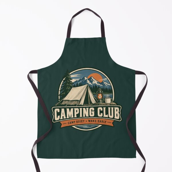 Item preview, Vintage Camping Club Mountain Outdoor Design designed and sold by Mostafa Studio.