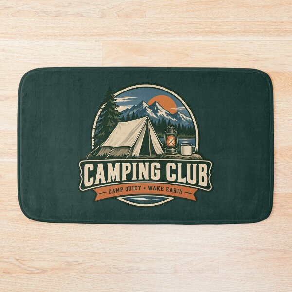 Item preview, Vintage Camping Club Mountain Outdoor Design designed and sold by Mostafa Studio.