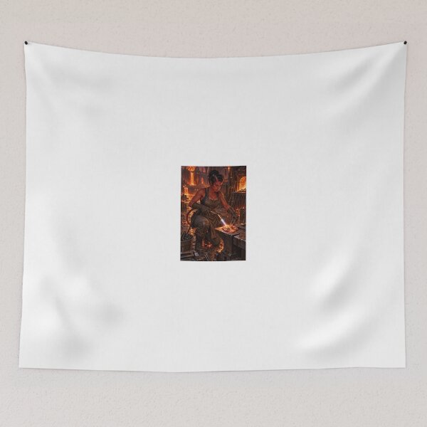Item preview, Blacksmith with blowtorch in fiery forge designed and sold by CathryneDelamort.