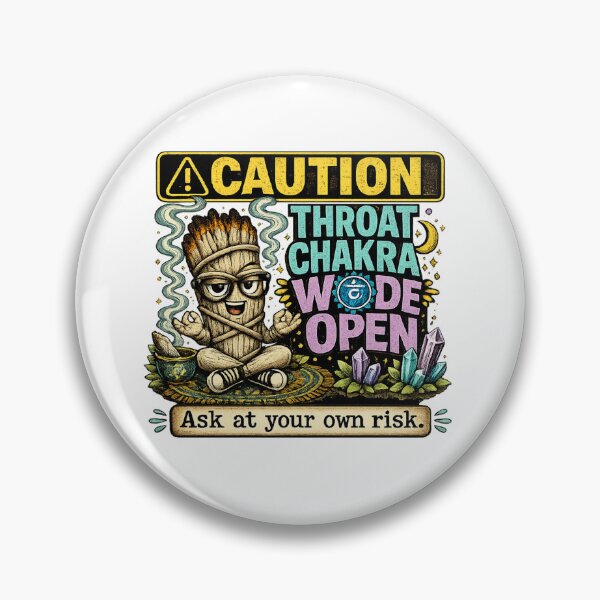 Item preview, Throat Chakra Wide Open – Smudgy the Sage Funny Spiritual Humor designed and sold by 11-Designs.