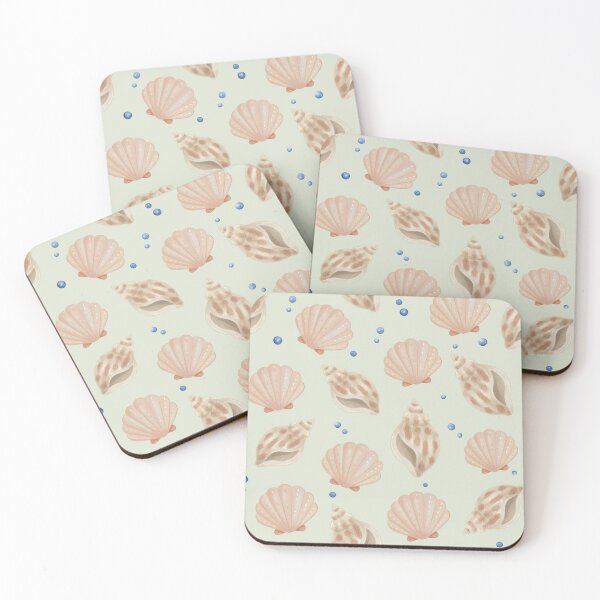 Item preview, Watercolor Seashell Coastal Pattern designed and sold by SheHood.