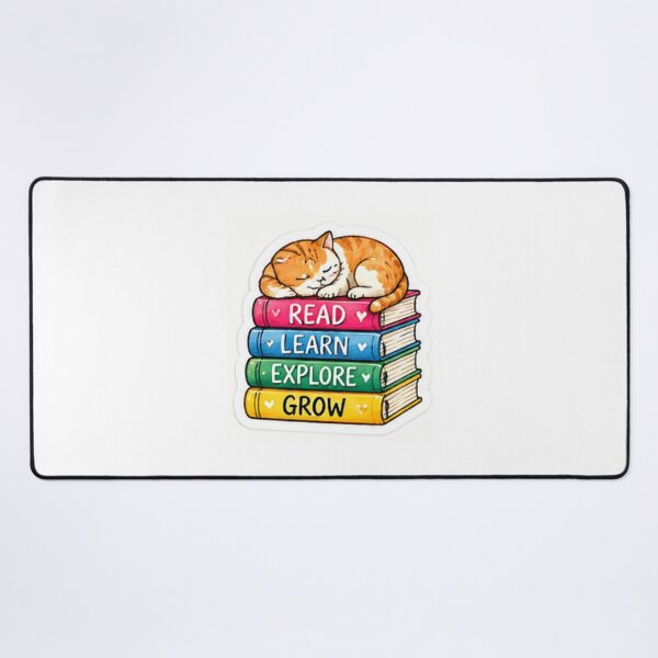 Item preview, Read Learn Explore Grow Books Cat designed and sold by LearnFunStore.