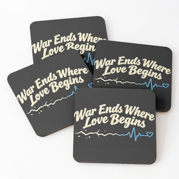 Item preview, War Ends Where Love Begins – Inspirational Anti-War Design designed and sold by RokomariFabric.