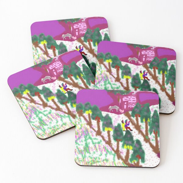 Item preview, Colorful Nature Scene with People and Animals designed and sold by TomatiLove.