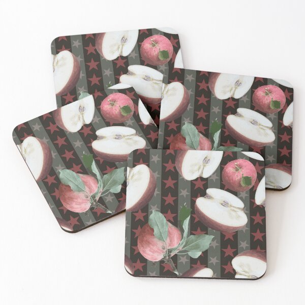 Item preview, More Farm Fresh Apple Halves Radials on Stars & Stripes designed and sold by Digitalmyth's Designs.