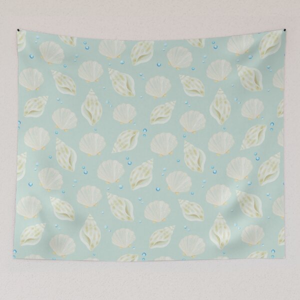 Item preview, Watercolor Seashell Coastal Pattern designed and sold by SheHood.