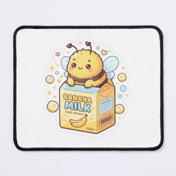Item preview, Kawaii Bumblebee Banana Milk Carton Sticker | Cute Y2K Bee Aesthetic Sticker designed and sold by HOODYBUDSTYLES.