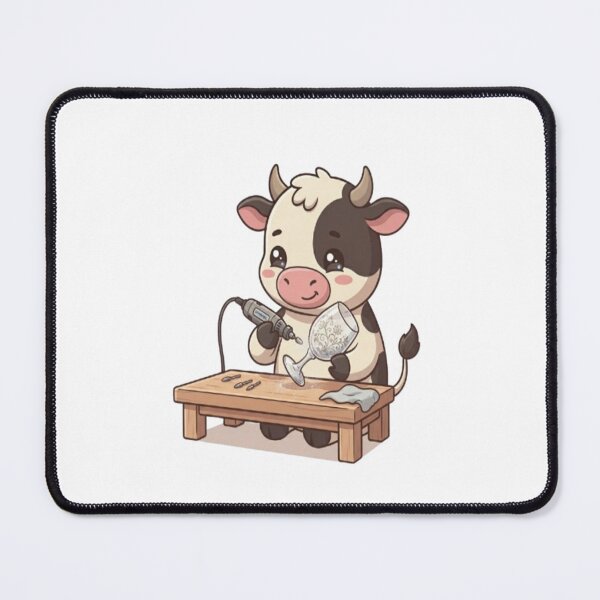 Item preview, Cute Cow Engraving Glass Goblet designed and sold by Ella_Sketch.